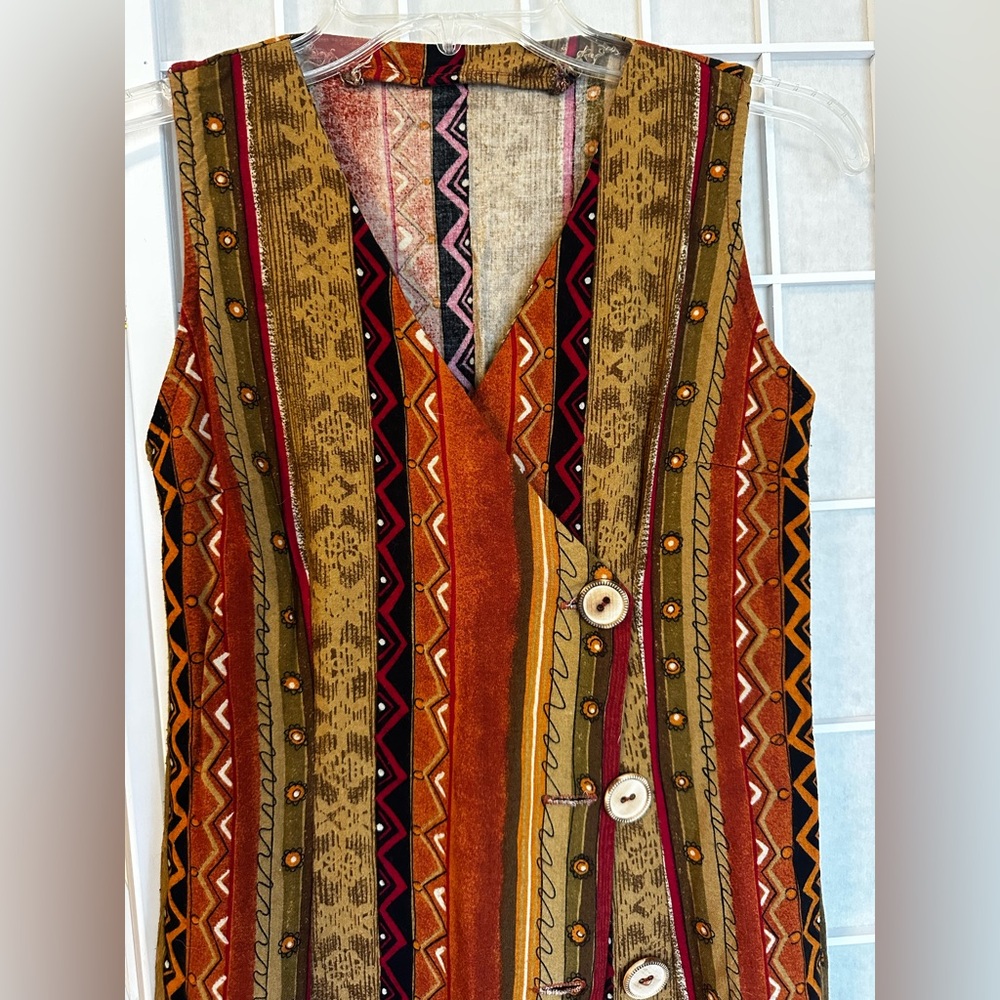 90s Button Front Tunic / Dress - Picture 2 of 4